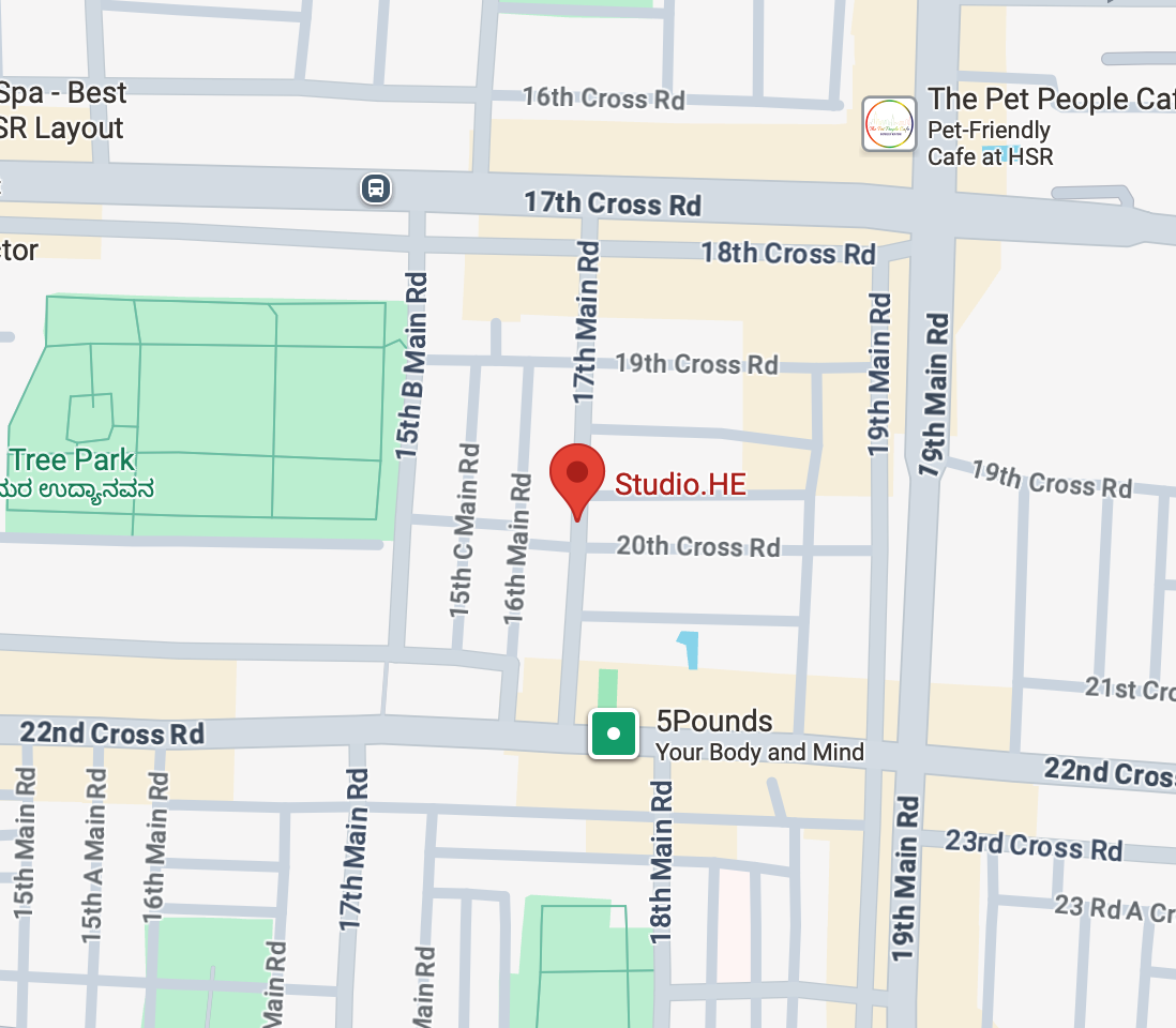 Map to studio location